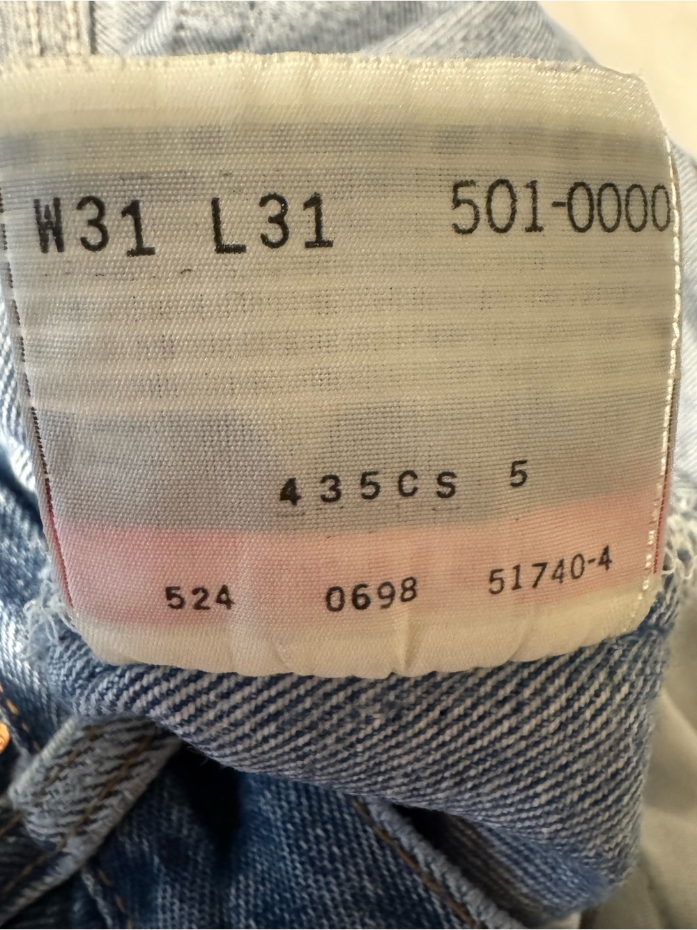 Vintage Levi's 501 Light Blue Distressed Straight-Leg Jeans - Picture 5 of 5